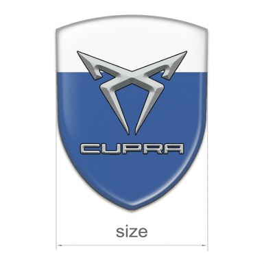 Seat Cupra Silicone Badge Blue White Design 