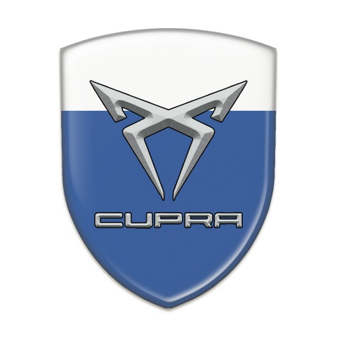 Seat Cupra Silicone Badge Blue White Design 