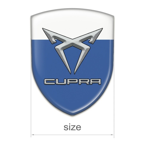 Seat Cupra Silicone Badge Blue White Design 