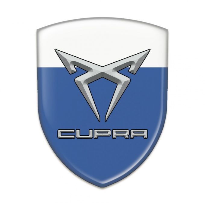 Seat Cupra Silicone Badge Blue White Design 