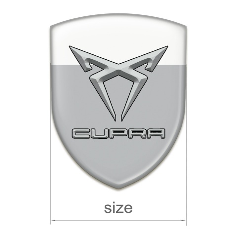 Seat Cupra Auto Emblem Gray White Design 