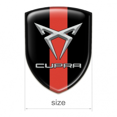 Seat Cupra Emblem Badge Logo Black with Red Tape design 