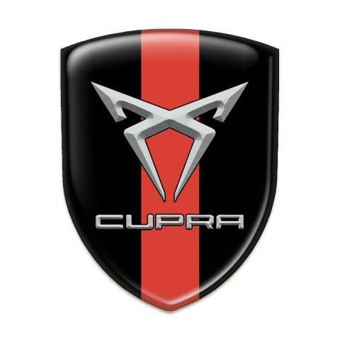Seat Cupra Emblem Badge Logo Black with Red Tape design 