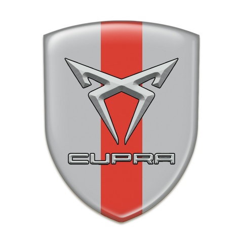 Seat Cupra Logo Emblem Gray With Red band Design 