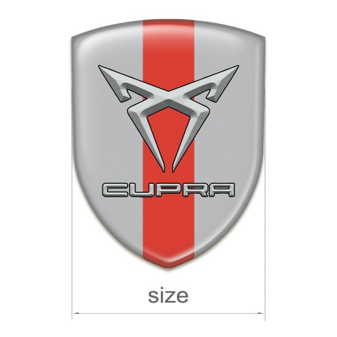 Seat Cupra Logo Emblem Gray With Red band Design 