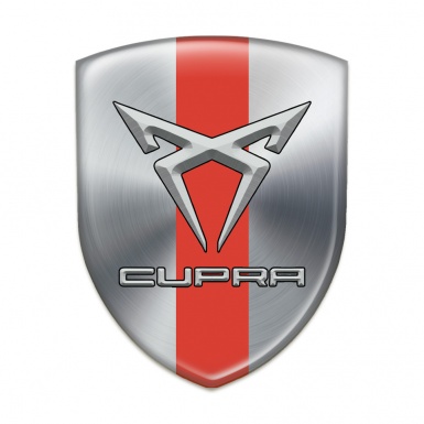 Seat Cupra Resin Sticker Silver with Red band Design 