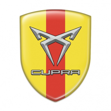 Seat Cupra Emblem Interior Yellow with Red Band Design 