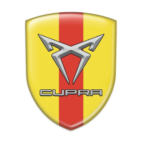 Seat Cupra Emblem Interior Yellow with Red Band Design 