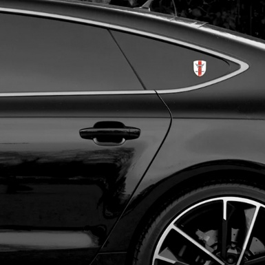 Seat Cupra Tuning Badge  White with Red Band Design 
