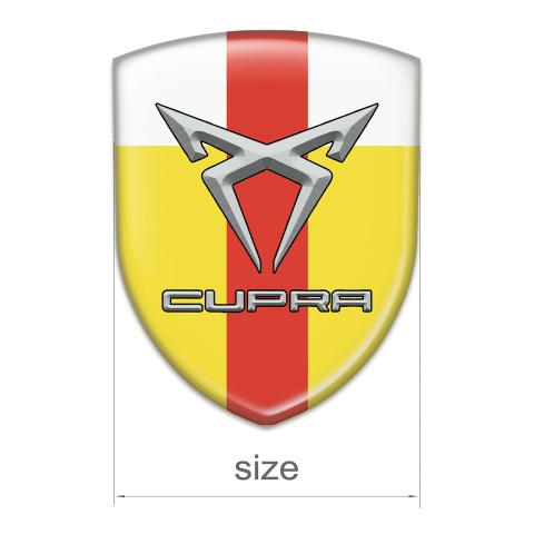 Seat Cupra Emblem Exterior Yellow White with Red Band Design 