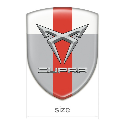 Seat cupra Car Accessories Badge Gray White with red Band Design 