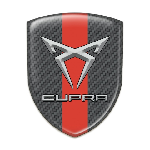 Seat Cupra Car Interior Badge Carbon with Red Band 