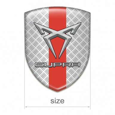 Bentley Cupra Silicone Car Decal Badge Mesh Effect with Red Band Design 
