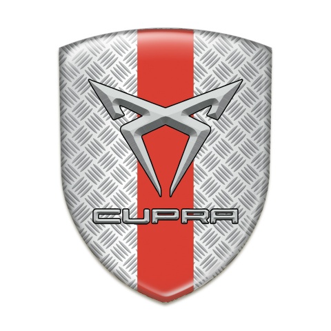 Bentley Cupra Silicone Car Decal Badge Mesh Effect with Red Band Design 