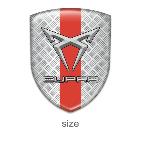 Bentley Cupra Silicone Car Decal Badge Mesh Effect with Red Band Design 