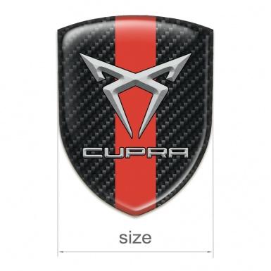 Seat Cupra Silicone Shield Black Carbon with Red Band 