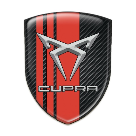 Seat Cupra Emblem Interior Black Carbon with Red Tapes Decoration 