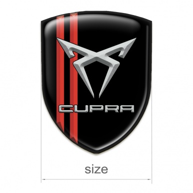 Seat Cupra Car Accessories Badge Black with Red Lines Decoration 