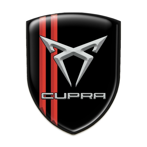 Seat Cupra Car Accessories Badge Black with Red Lines Decoration 