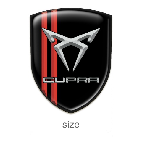 Seat Cupra Car Accessories Badge Black with Red Lines Decoration 