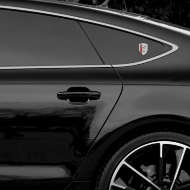 Seat Cupra Car Interior Badge Gray with Red Lines Decoration
