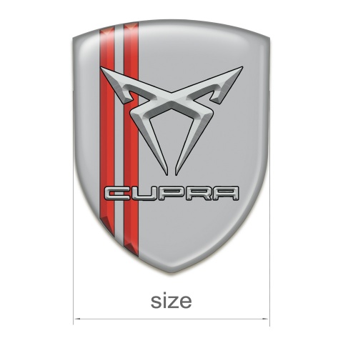 Seat Cupra Car Interior Badge Gray with Red Lines Decoration