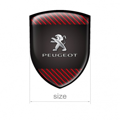 Peugeot Shield Silicone Emblem Rad Carbon Classic