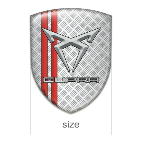 Seat Cupra Emblem Exterior Mesh Effect with Red Lines Decoration 