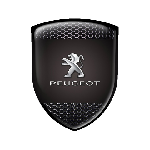 Peugeot Shield Silicone Sticker Black Steel Classic