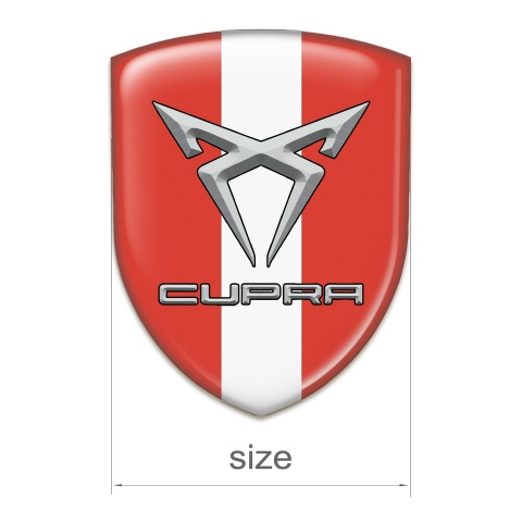 Seat Cupra Auto Emblem Red with White Tape Design