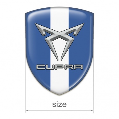 Seat Cupra Emblem Badge Logo Blue with White tape Design 