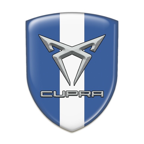 Seat Cupra Emblem Badge Logo Blue with White tape Design 