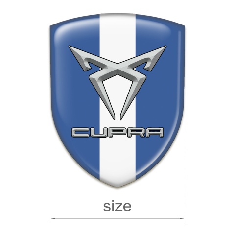 Seat Cupra Emblem Badge Logo Blue with White tape Design 
