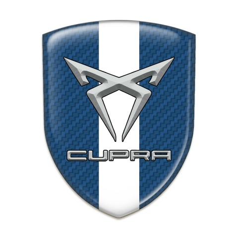 Seat Cupra Silicone Emblem Navy Blue Carbon White Band Style 