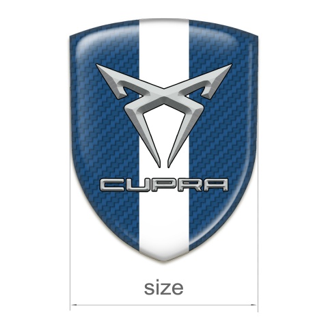 Seat Cupra Silicone Emblem Navy Blue Carbon White Band Style 