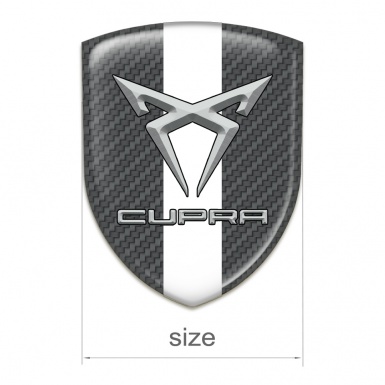 Seat Cupra Resin Sticker carbon with White Band Style 