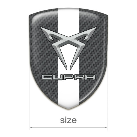 Seat Cupra Resin Sticker carbon with White Band Style 
