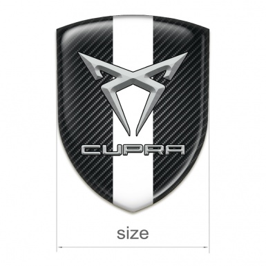 Seat Cupra Emblem Interior Black Carbon White Band Style  