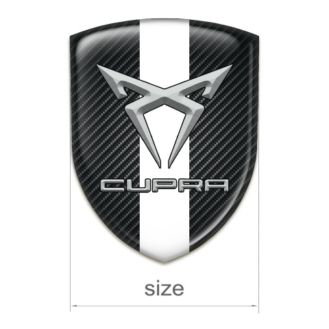 Seat Cupra Emblem Interior Black Carbon White Band Style  