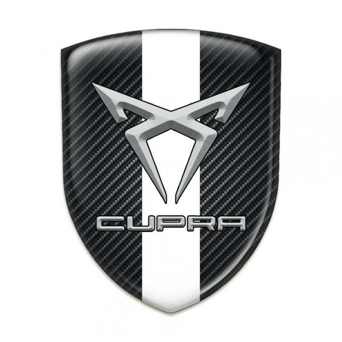 Seat Cupra Emblem Interior Black Carbon White Band Style  