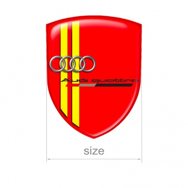Audi QUATTRO Decal SET x10 Racing Sport Sticker Emblem Logo RED