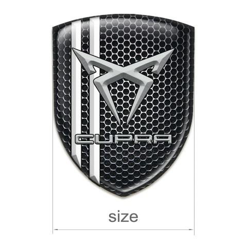Seat Cupra Car Interior Badge Perforated Steel White Stripes Edition 