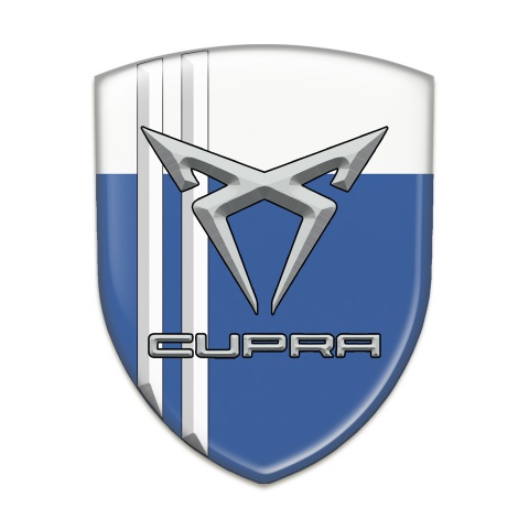 Seat Cupra Domed Emblem Blue White with White Stripes Edition 