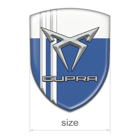 Seat Cupra Domed Emblem Blue White with White Stripes Edition 