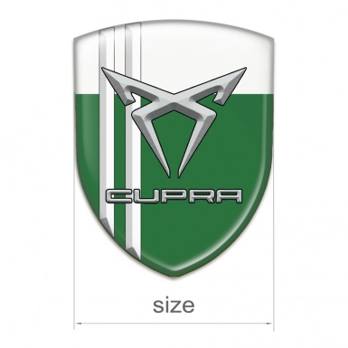 Seat Cupra Resin Sticker Green White with White Stripes Edition 