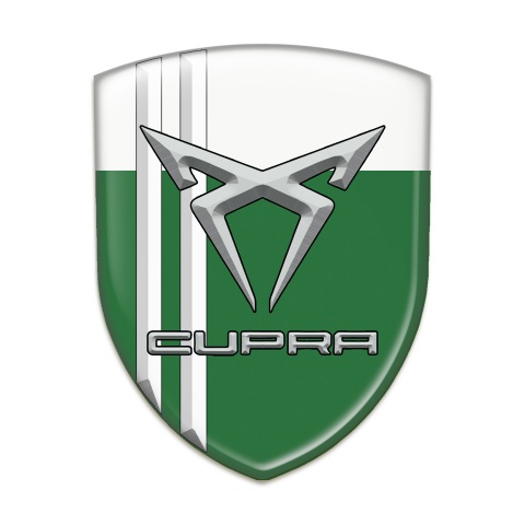 Seat Cupra Resin Sticker Green White with White Stripes Edition 
