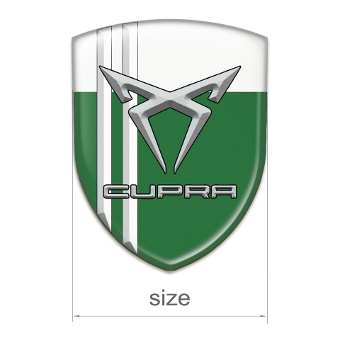 Seat Cupra Resin Sticker Green White with White Stripes Edition 