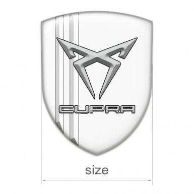 Seat Cupra 3D Gel Emblem White Edition 