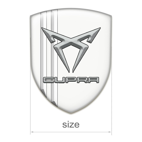 Seat Cupra 3D Gel Emblem White Edition 