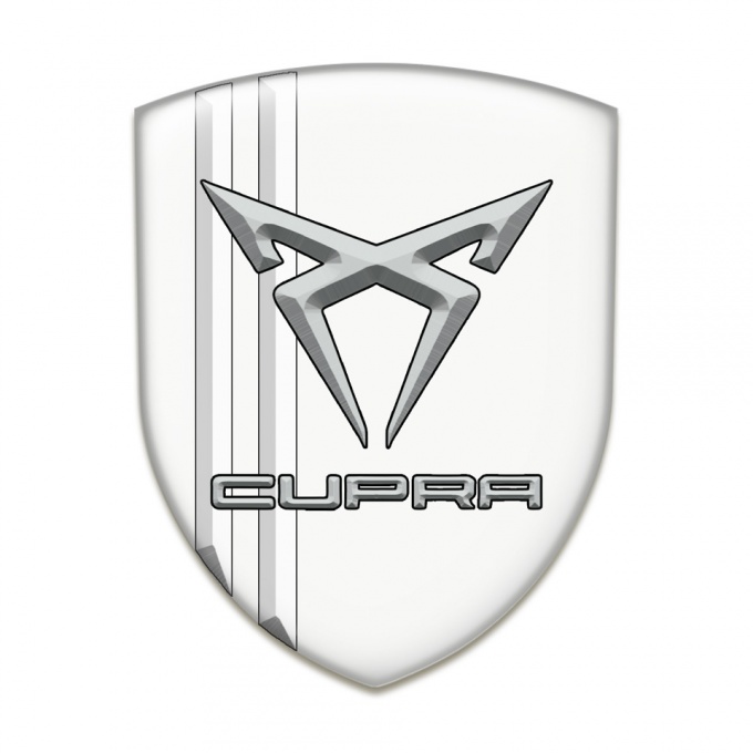 Seat Cupra 3D Gel Emblem White Edition 